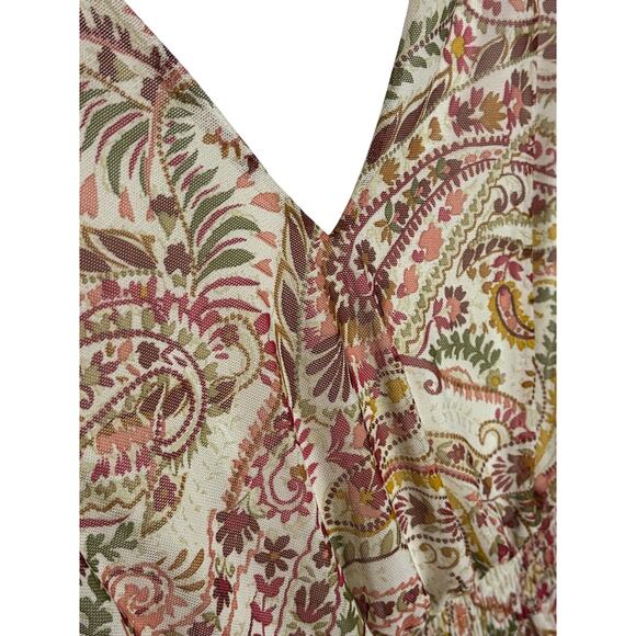 Kate and Lily Paisley Boho Midi Dress Size 8 Stretchy Lined Summer Casual - Picture 3 of 6